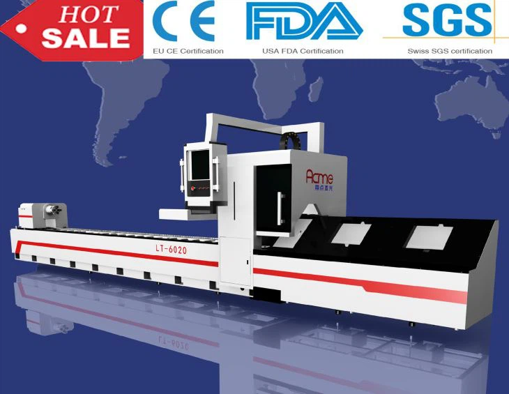CNC Tube Pipe Fiber Optic Laser Cutting Machine